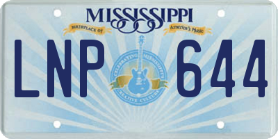 MS license plate LNP644