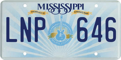 MS license plate LNP646