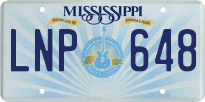 MS license plate LNP648