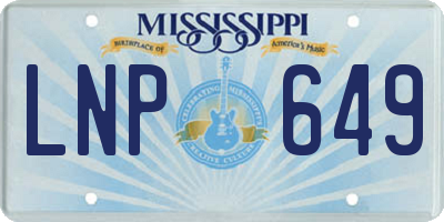 MS license plate LNP649