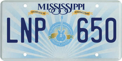 MS license plate LNP650