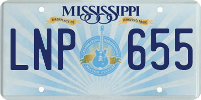 MS license plate LNP655