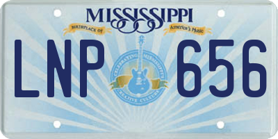 MS license plate LNP656