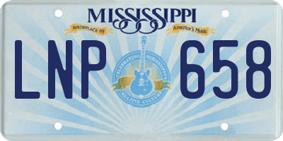 MS license plate LNP658