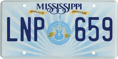 MS license plate LNP659