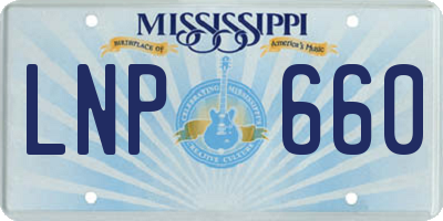 MS license plate LNP660