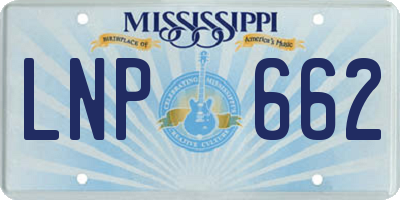 MS license plate LNP662