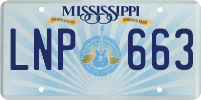 MS license plate LNP663