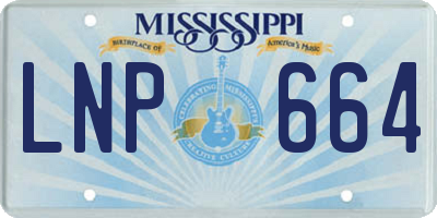 MS license plate LNP664