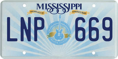 MS license plate LNP669