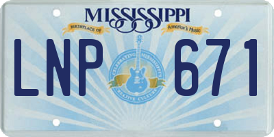 MS license plate LNP671