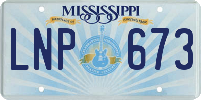 MS license plate LNP673