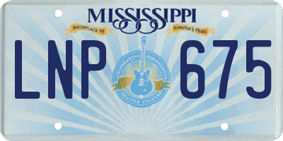 MS license plate LNP675