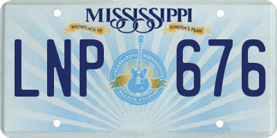 MS license plate LNP676
