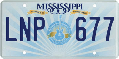 MS license plate LNP677
