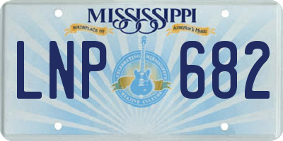 MS license plate LNP682