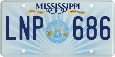 MS license plate LNP686