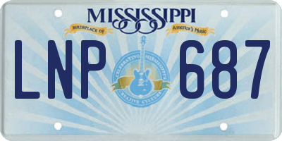 MS license plate LNP687