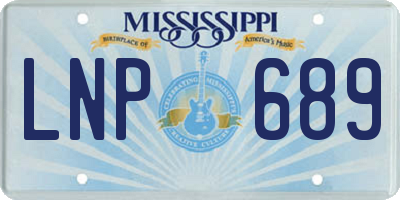 MS license plate LNP689