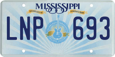 MS license plate LNP693