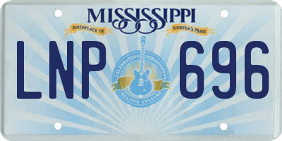 MS license plate LNP696