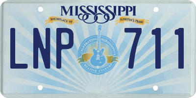 MS license plate LNP711