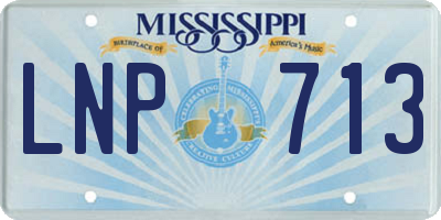 MS license plate LNP713