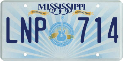 MS license plate LNP714