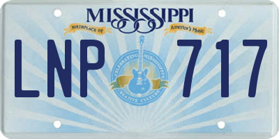 MS license plate LNP717