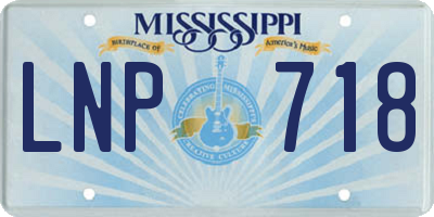 MS license plate LNP718