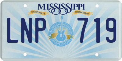 MS license plate LNP719