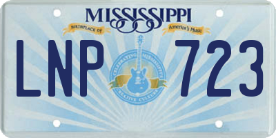 MS license plate LNP723