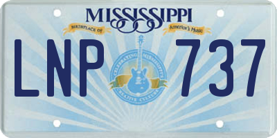 MS license plate LNP737