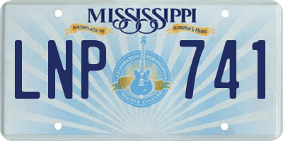 MS license plate LNP741