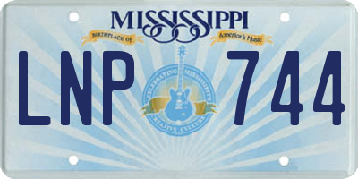 MS license plate LNP744