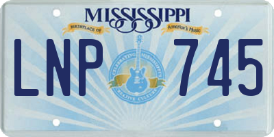 MS license plate LNP745