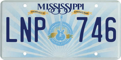 MS license plate LNP746