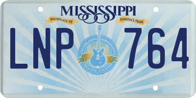 MS license plate LNP764