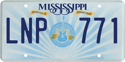 MS license plate LNP771