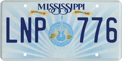 MS license plate LNP776