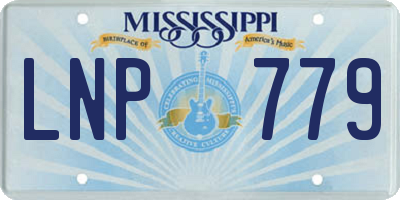 MS license plate LNP779