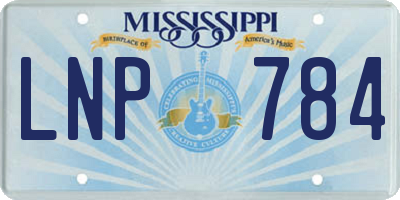 MS license plate LNP784