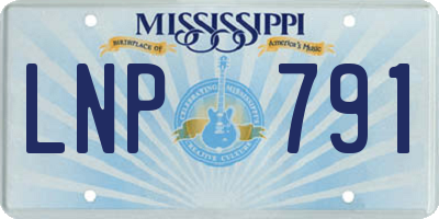 MS license plate LNP791