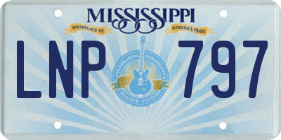 MS license plate LNP797