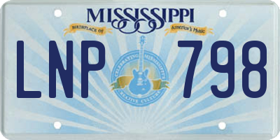 MS license plate LNP798