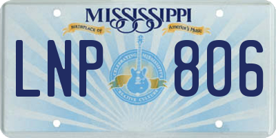 MS license plate LNP806