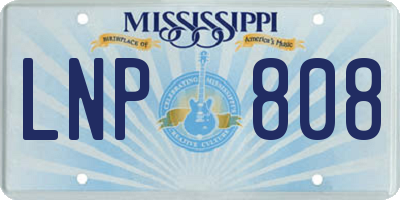 MS license plate LNP808