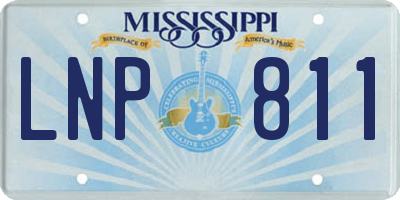 MS license plate LNP811