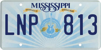 MS license plate LNP813