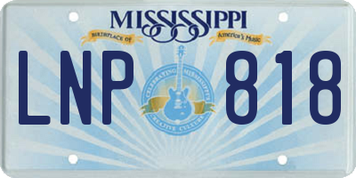 MS license plate LNP818